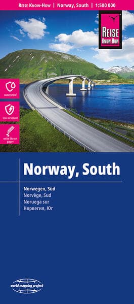 Reise Know-How Landkarte Norwegen, Süd / Norway, South (1:500.000). Southern Norway / Norvège sud /