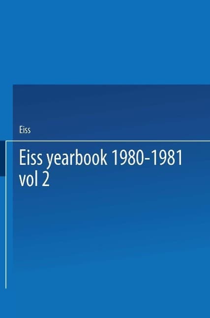 EISS Yearbook 1980-1981 Part II / Annuaire EISS 1980-1981 Partie II