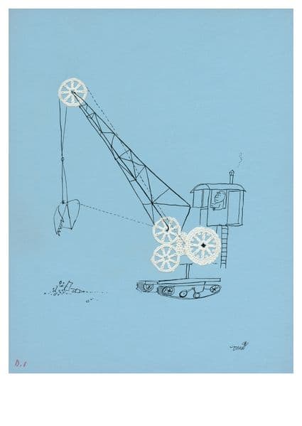 Ohne Titel / Bagger (Postkarte, 20 Ex)