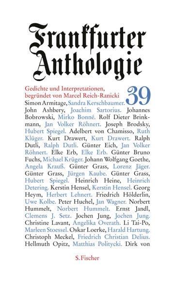 Frankfurter Anthologie. Bd.39