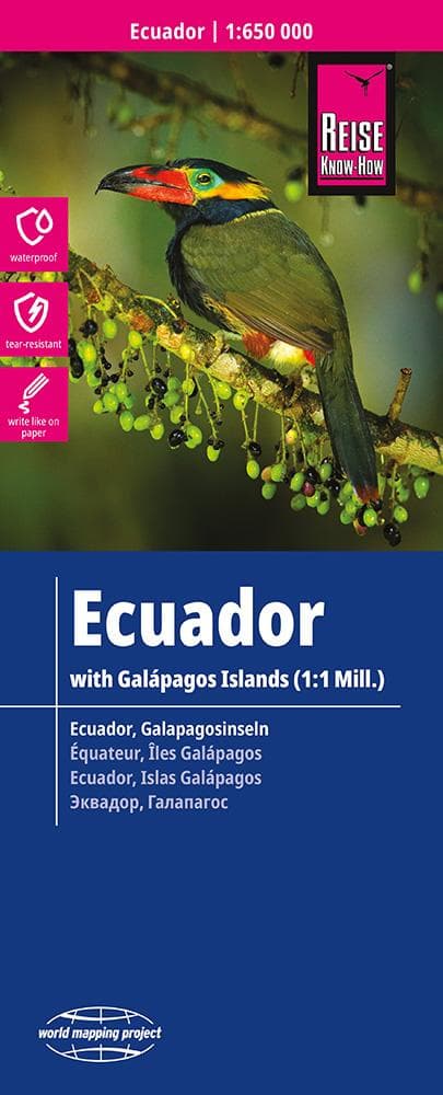 Reise Know-How Landkarte Ecuador, Galápagos (1:650.000 / 1.000.000)