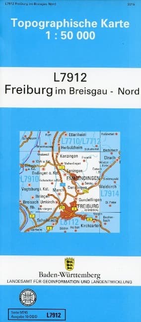 Topographische Karte Baden-Württemberg, Zivilmilitärische Ausgabe - Freiburg Im Breisgau-Nord