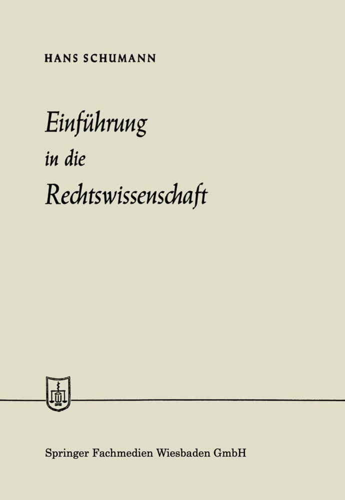Einführung in die Rechtswissenschaft
