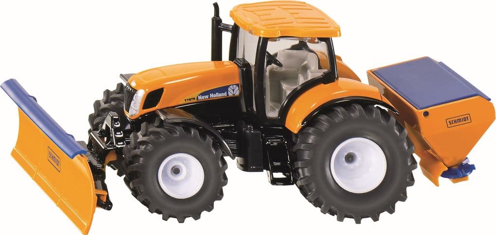 SIKU Super - Traktor mit Räumschild und Salzstreuer