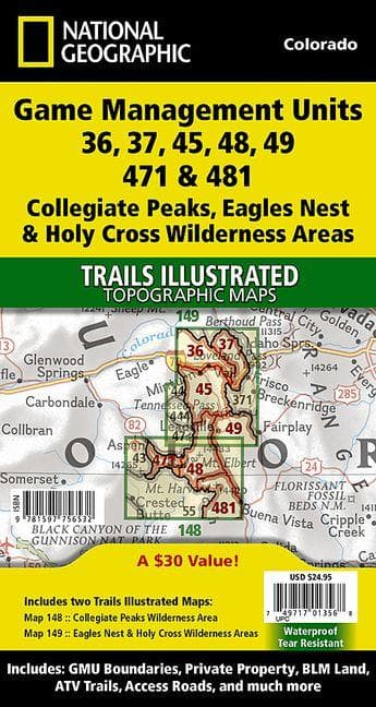 Collegiate Peaks, Eagles Nest, and Holy Cross Wilderness Areas Gmu [Map Pack Bundle]