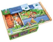 Holz-Bilderwürfel  Pettersson und Findus