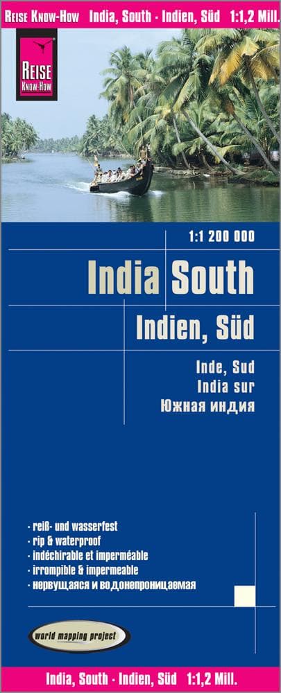 Reise Know-How Landkarte Indien, Süd / India, South 1:1.200.000