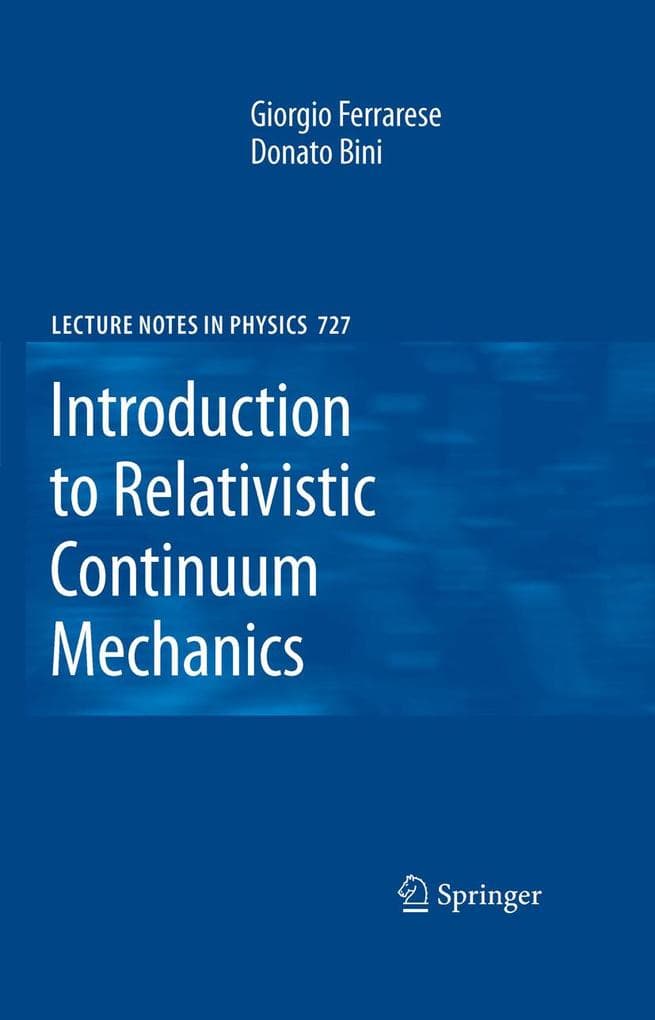 Introduction to Relativistic Continuum Mechanics