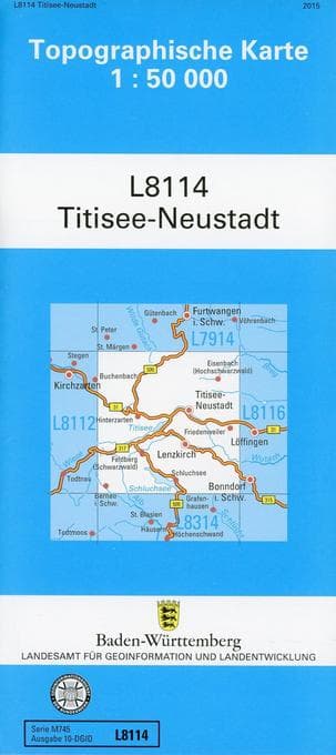 Topographische Karte Baden-Württemberg, Zivilmilitärische Ausgabe - Titisee-Neustadt