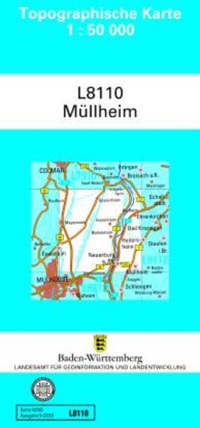 Topographische Karte Baden-Württemberg, Zivilmilitärische Ausgabe - Müllheim