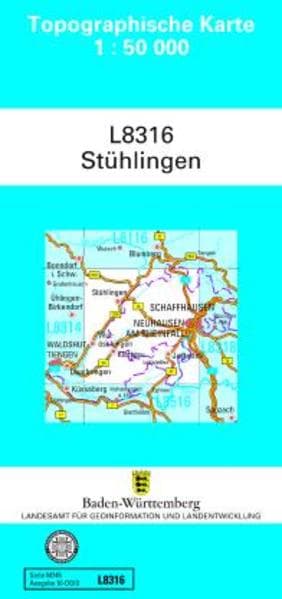 Topographische Karte Baden-Württemberg, Zivilmilitärische Ausgabe - Stühlingen