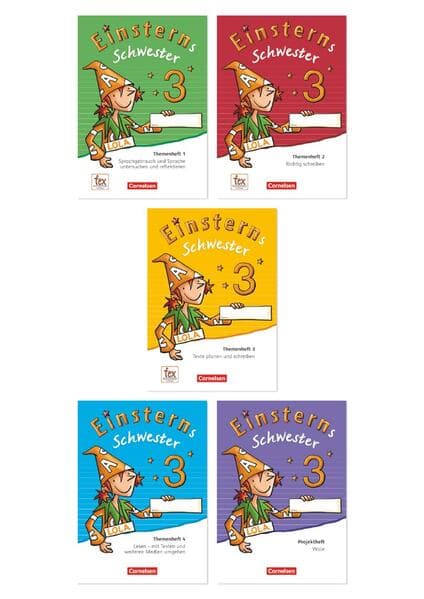 Einsterns Schwester - Sprache und Lesen 3. Schuljahr - Themenheft 1-4 und Projektheft mit Schuber