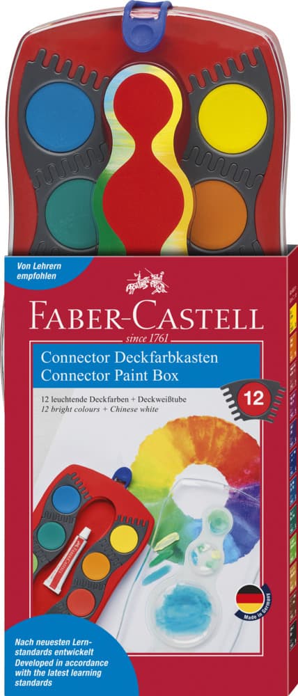 Faber-Castell Farbkasten Connector 12 Farben rot