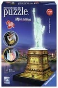 Freiheitsstatue bei Nacht. 3D Puzzle 108 Teile