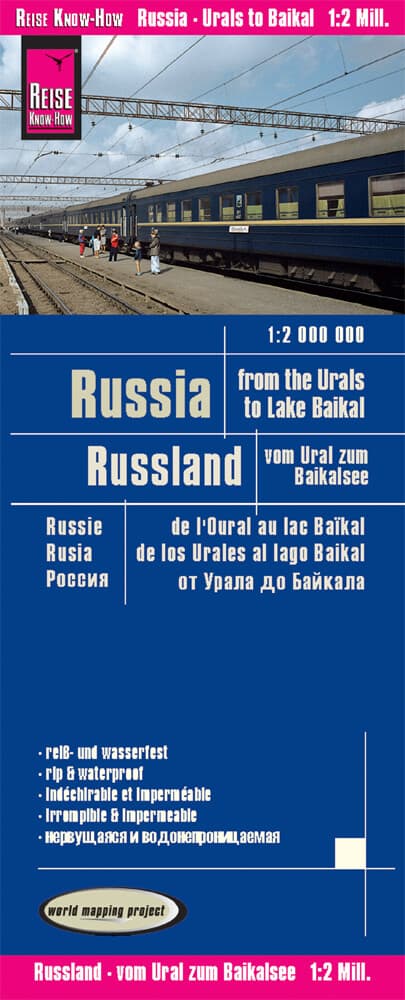 Reise Know-How Landkarte Russland - vom Ural zum Baikalsee (1:2.000.000). Russia - From the Urals to