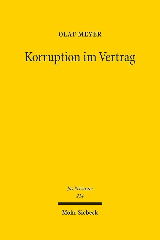 Korruption im Vertrag