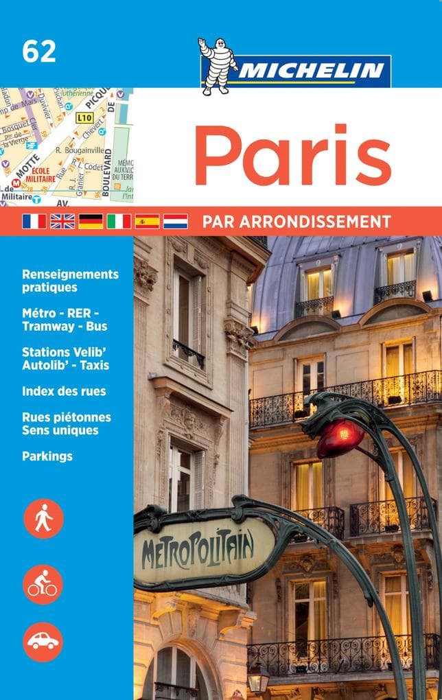 Michelin Paris by Arrondissements Pocket Atlas #62