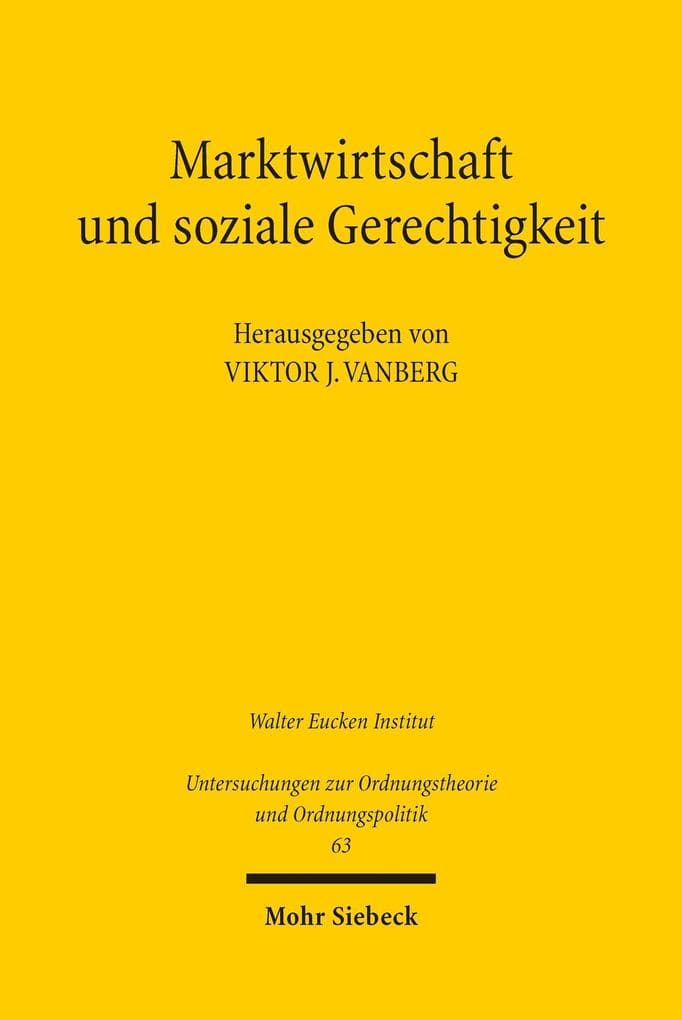 Marktwirtschaft und soziale Gerechtigkeit
