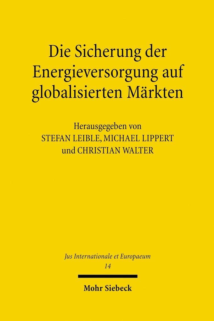 Die Sicherung der Energieversorgung auf globalisierten Märkten