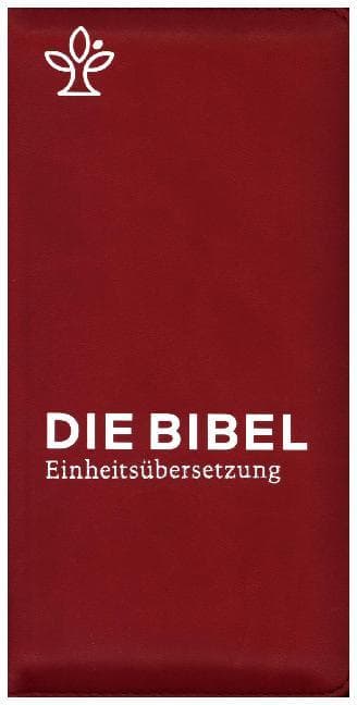 Die Bibel. Taschenausgabe rot mit Reißverschluss.