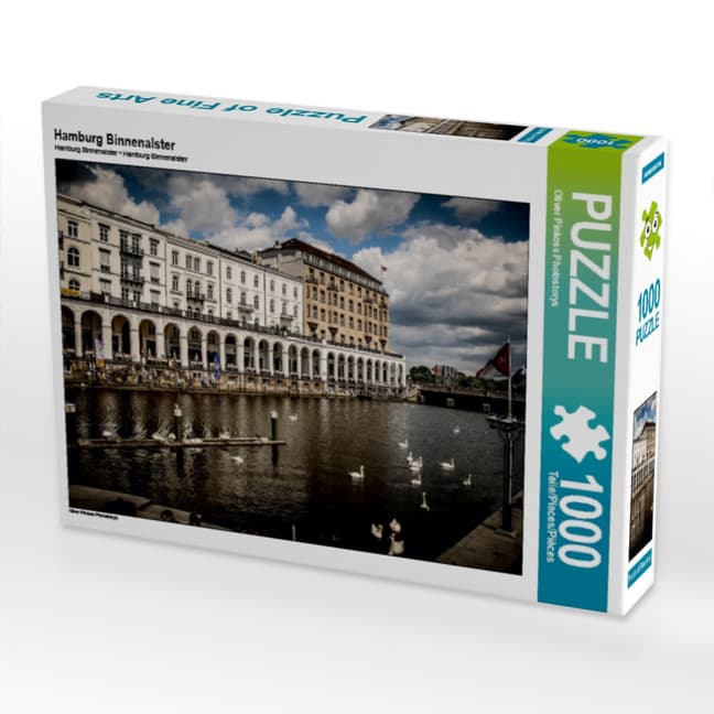 CALVENDO Puzzle Hamburg Binnenalster 1000 Teile Lege-Größe 64 x 48 cm Foto-Puzzle Bild von Oliver Pi