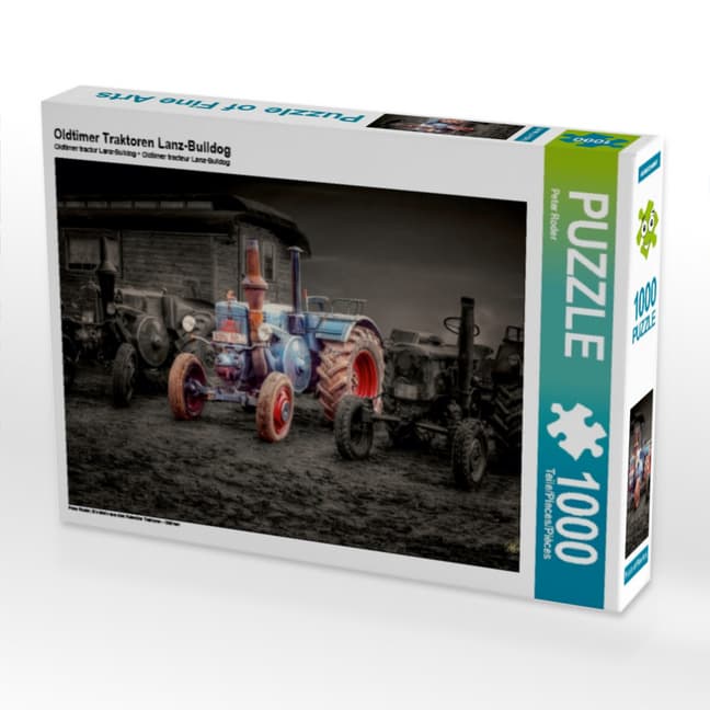 CALVENDO Puzzle Oldtimer Traktoren – 1000 Teile, Querformat 64x48 Cm, Premium-Foto-Puzzle Mit Historischen Schleppern