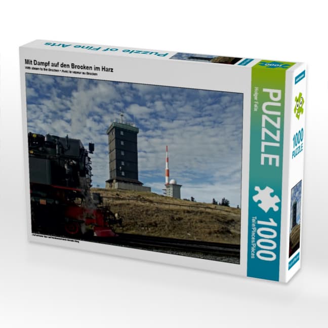 CALVENDO Puzzle Mit Dampf auf den Brocken im Harz | 1000 Teile Lege-Größe 64x48cm Foto-Puzzle für glückliche Stunden