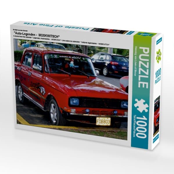 CALVENDO Puzzle Ein Motiv aus dem Kalender "Auto-Legenden - MOSKWITSCH" | 1000 Teile Lege-Größe 64x48cm Foto-Puzzle für glückliche Stunden