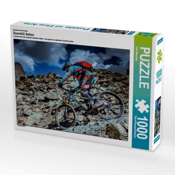CALVENDO Puzzle Ein Motiv aus dem Kalender Downhill Action | 1000 Teile Lege-Größe 64x48cm Foto-Puzzle für glückliche Stunden