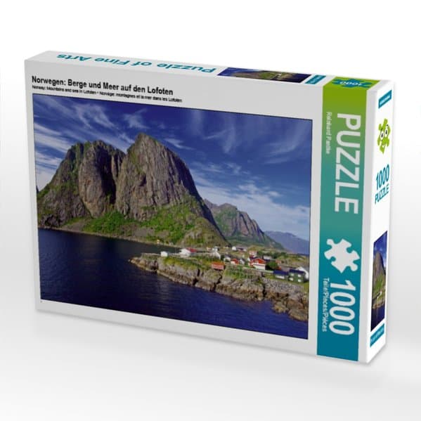 CALVENDO Puzzle Norwegen: Berge und Meer auf den Lofoten | 1000 Teile Lege-Größe 64x48cm Foto-Puzzle für glückliche Stunden