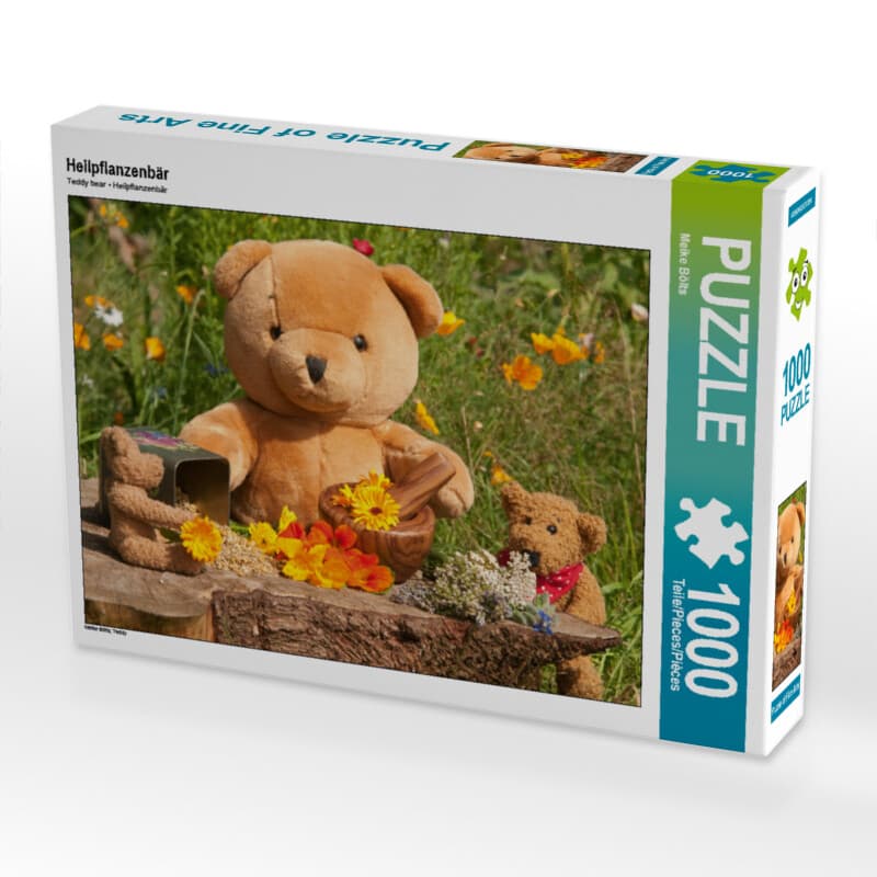 CALVENDO Puzzle Heilpflanzenbär 1000 Teile Lege-Größe 64 x 48 cm Foto-Puzzle Bild von Meike Bölts