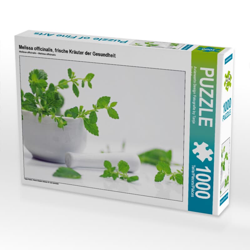 CALVENDO Puzzle Melissa officinalis, frische Kräuter der Gesundheit 1000 Teile Lege-Größe 64 x 48 cm