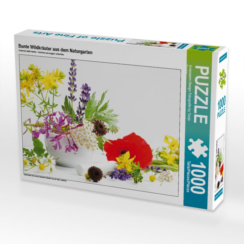 CALVENDO Puzzle Bunte Wildkräuter aus dem Naturgarten 1000 Teile Lege-Größe 64 x 48 cm Foto-Puzzle B