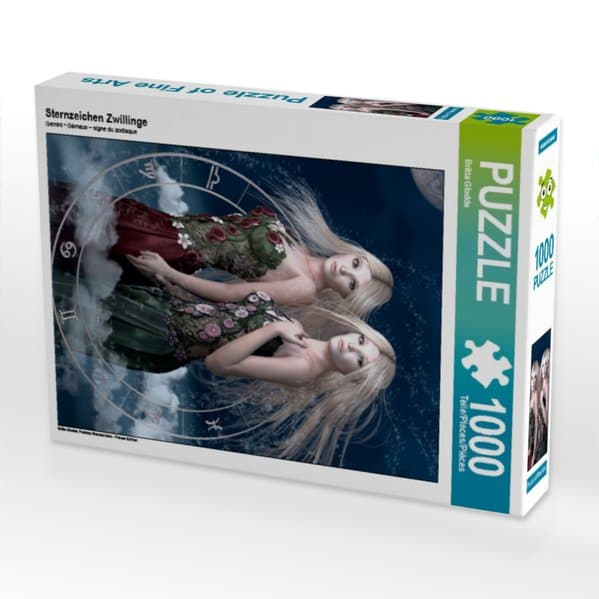 CALVENDO Puzzle Sternzeichen Zwillinge | 1000 Teile Lege-Größe 64x48cm Foto-Puzzle für glückliche Stunden