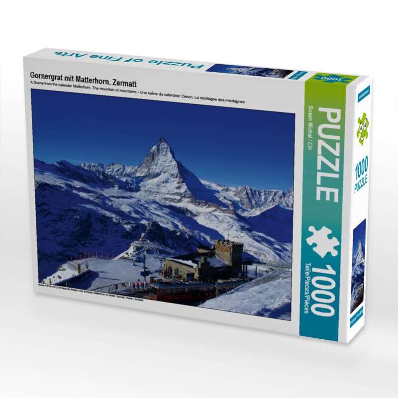 CALVENDO Puzzle Gornergrat mit Matterhorn. Zermatt 1000 Teile Lege-Größe 64 x 48 cm Foto-Puzzle Bild