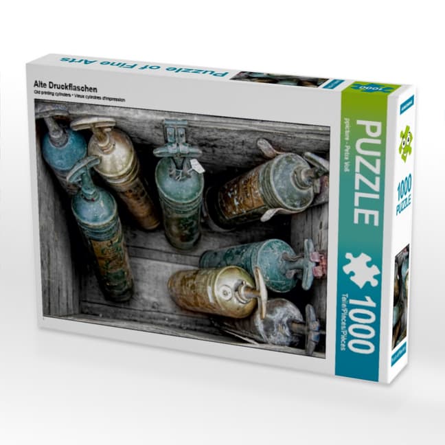CALVENDO Puzzle Alte Druckflaschen | 1000 Teile Lege-Größe 64x48cm Foto-Puzzle für glückliche Stunden