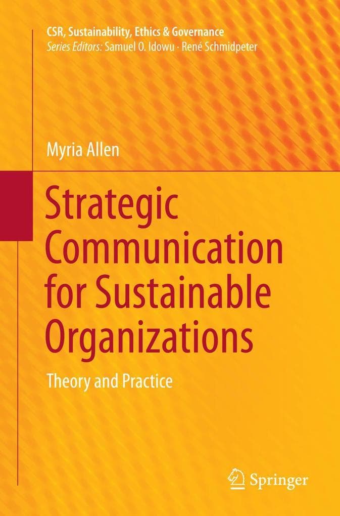 Strategic Communication for Sustainable Organizations