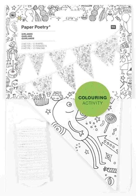 Wimpel Girlande, Colouring Activity