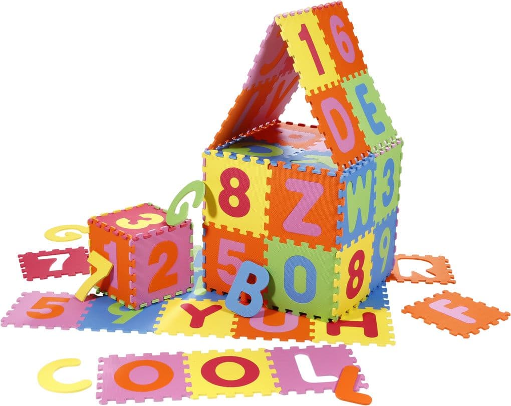 knorr toys - Puzzlematte - Alphabet plus Zahlen, 36 tlg, 30cm