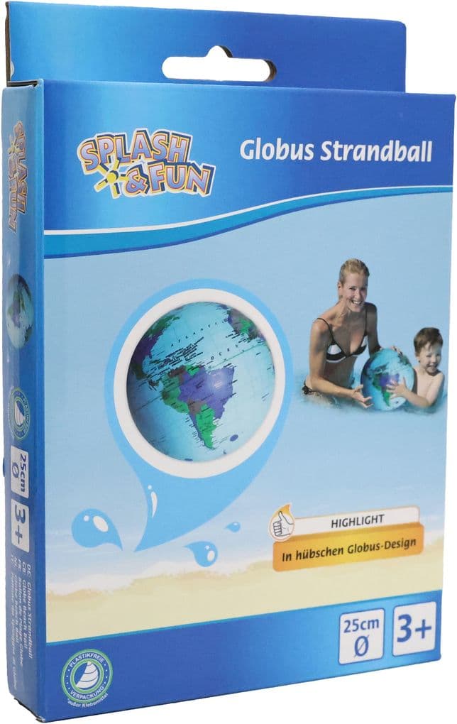 Splash & Fun Strandball Globus, # 25 cm