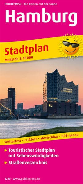 Hamburg. Stadtplan 1:18 000