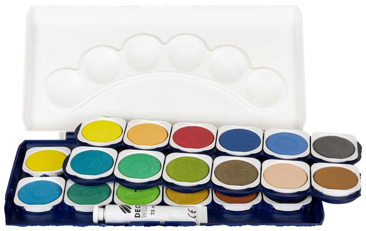 Stylex Deckfarbkasten, 24 Farben