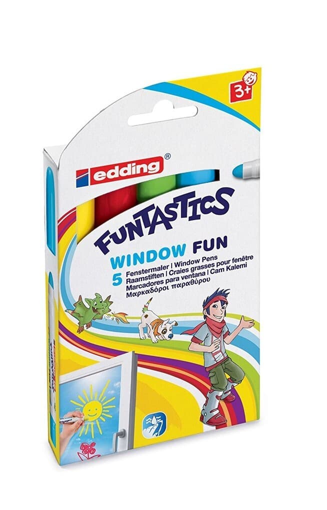 edding e-16 Fasermaler FUNTASTICS WINDOW FUN, 5er Set