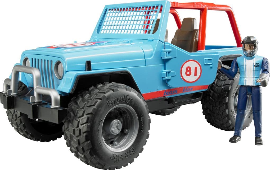 Bruder - Jeep Cross Country Racer blau mit Rennfahrer