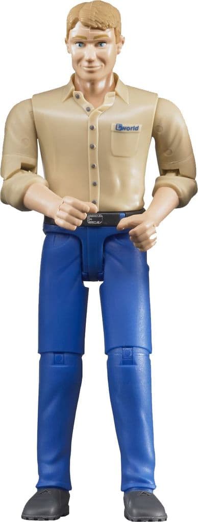 Bruder - Mann mit hellem Hauttyp und blauer Hose
