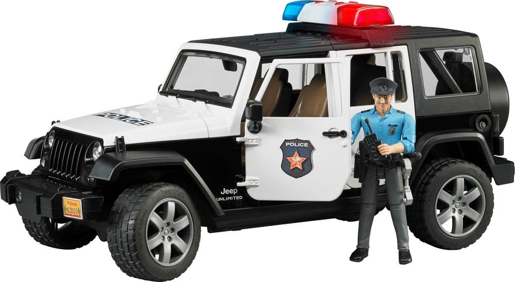 Bruder - Jeep Wrangler Rubicon Unlimited Polizeifahrzeug mit Polizist