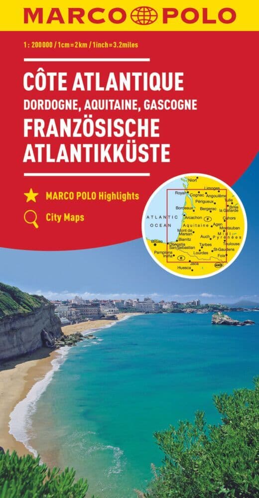 MARCO POLO Karte Frankreich Französische Atlantikküste 1:300 000