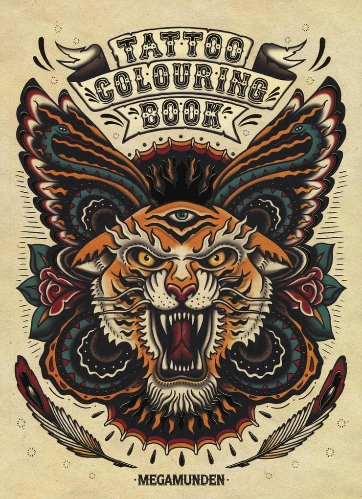 Tattoo colouring book