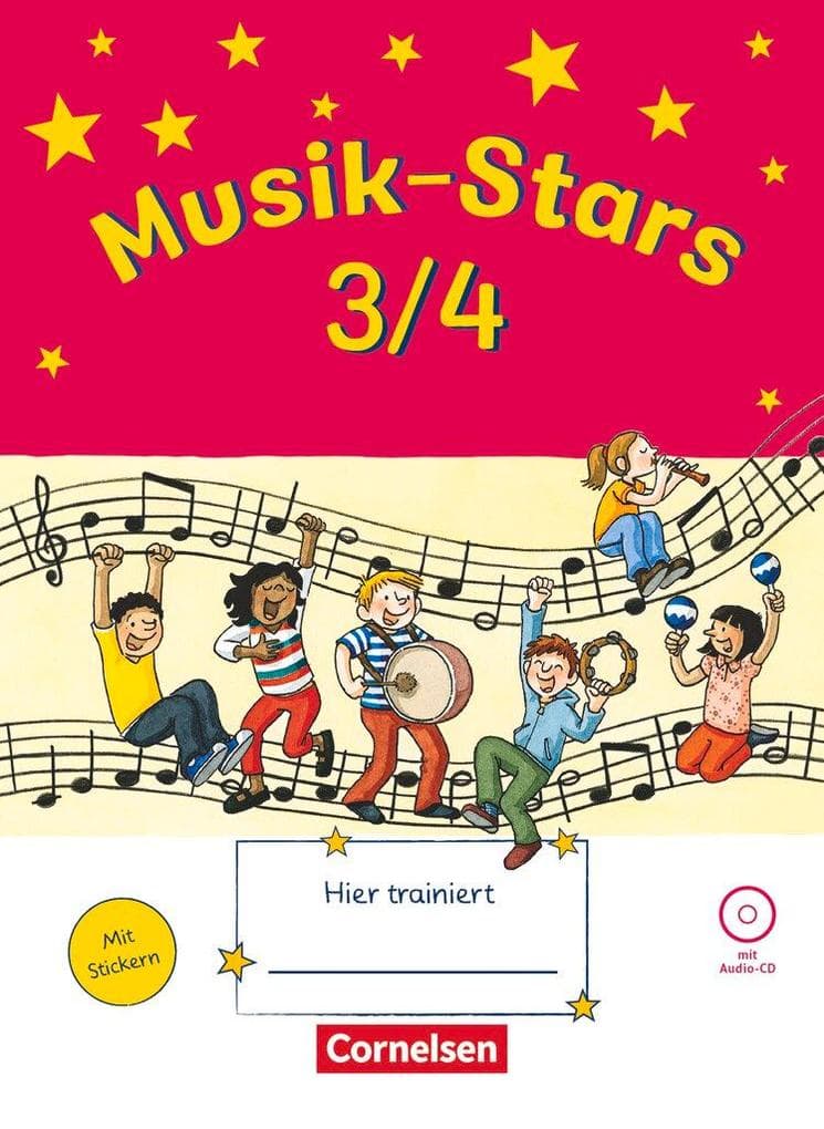 Musik-Stars - Grundwissen 3./4. Schuljahr - Übungsheft mit Lösungen und Audio-CD