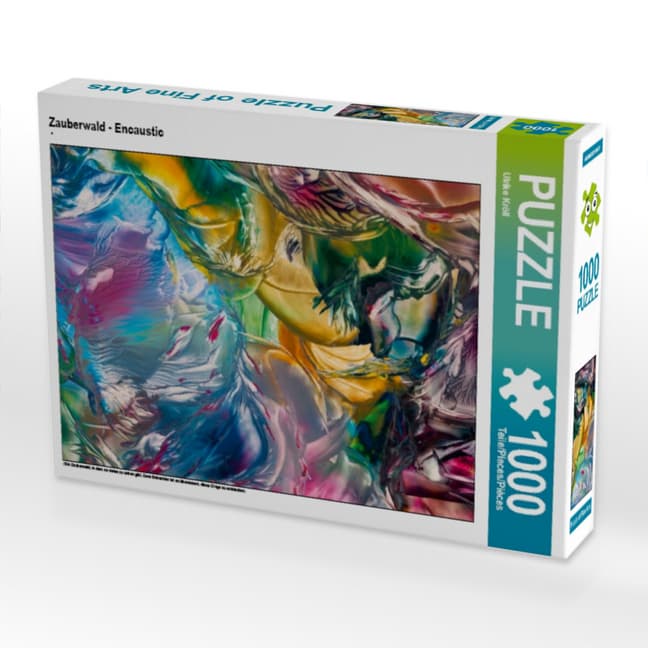 CALVENDO Puzzle Zauberwald - Encaustic | 1000 Teile Lege-Größe 64x48cm Foto-Puzzle für glückliche Stunden